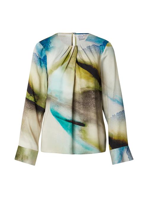 Se Emily Van Den Bergh Bluse  blå / oliven / petroleum / sort ved About You