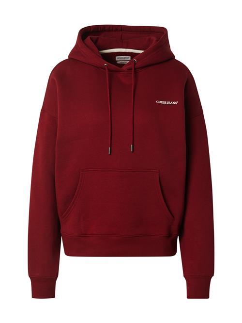 GUESS JEANS Sweatshirt 'AMERICAN TRAD'  rød / hvid
