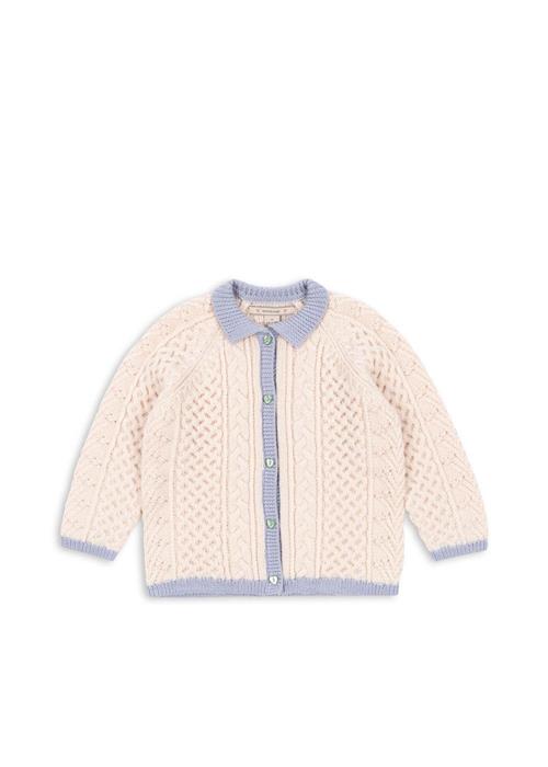 Konges Sløjd Emma Cardigan I Merinould Off White  Off White 7-8 Y      kvinde
