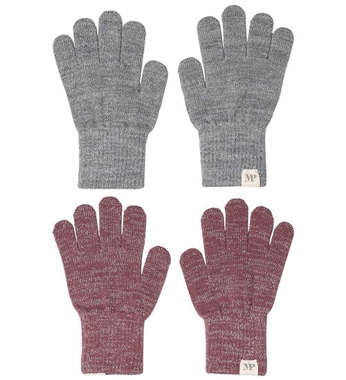 MP Handsker - Uld - Comfy - 2-pak - Mix Light Grey Mel Grape Sha