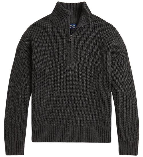 Polo Ralph Lauren Bluse m. Lynlås - Strik - Windsor Heather