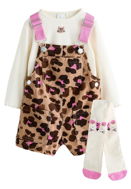 Next Sæt  camel / pink / sort / uldhvid