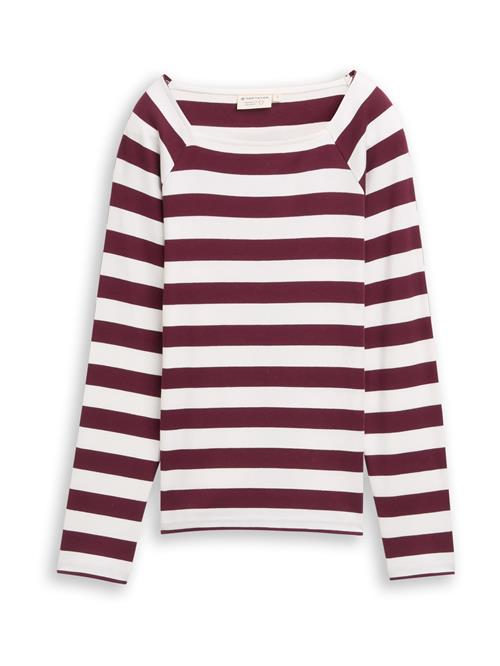 TOM TAILOR Shirts  bordeaux / hvid