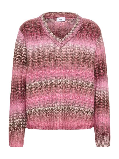 SAINT TROPEZ Pullover 'Mirabel'  brombær / pink / sort