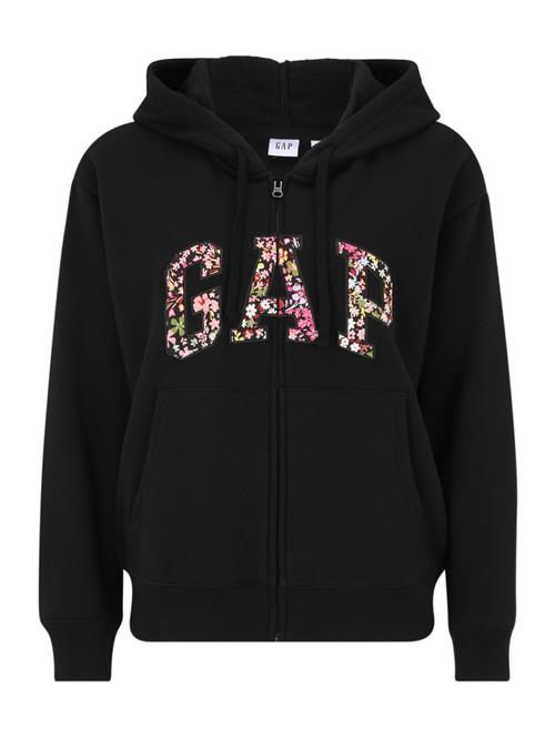 Gap Tall Sweatjakke 'HERITAGE'  lysegrøn / gammelrosa / sort