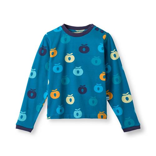 Småfolk Umalin With Apples Langærmet T-shirt Solid Blue  Solid blue-1-2 Y  Blå  1-2 år  mand