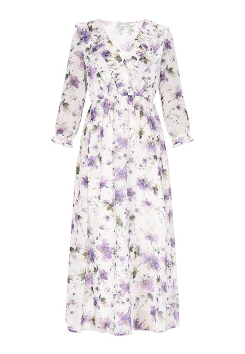 Se Usha Kjole 'Fashion Look'  khaki / lilla / sort / offwhite ved About You
