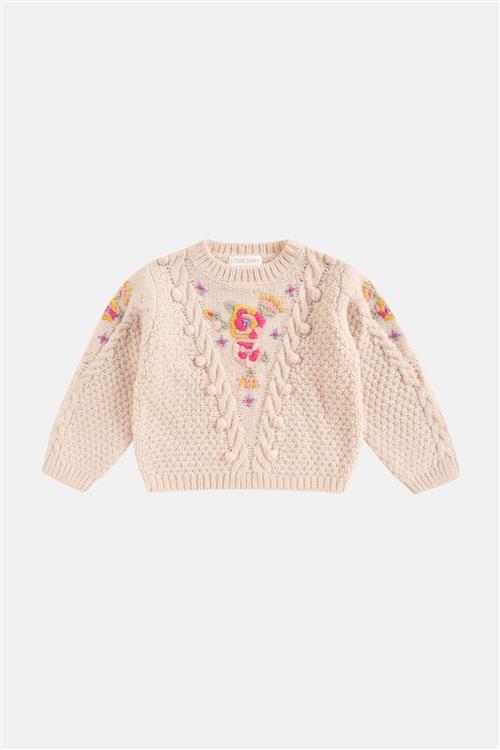 Louise Misha Acila Strikket Trøje Cream  Cream-6 Y  Creme  6 år  kvinde