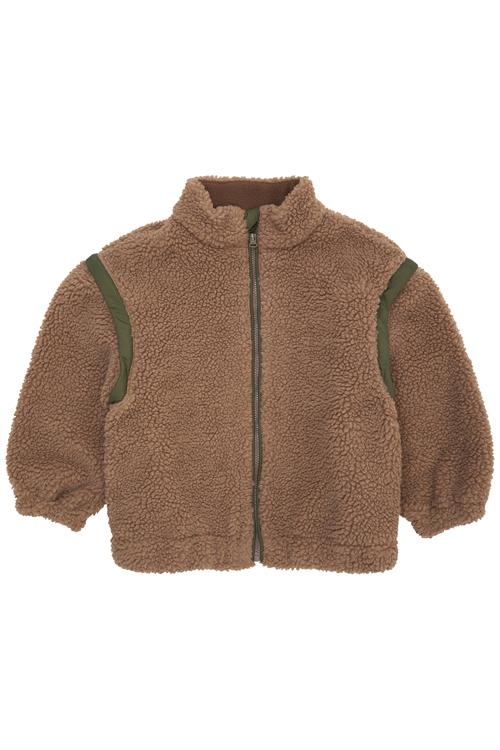 Copenhagen Colors Teddyjakke Med Aftagelige Ærmer Natural Green  Natural Green 128 cm  Brun  128 cm  Unisex