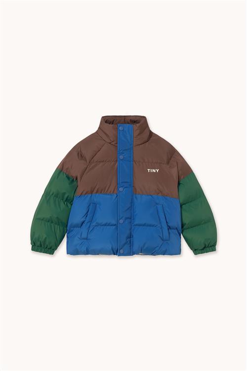 Tinycottons Color Block Kort Vatteret Jakke Dark Blue  Dark Blue-4 Y  Blå  4 år  Unisex