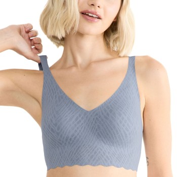 Sloggi BH ZERO Feel Bliss Bralette Blå/Grå Large Dame
