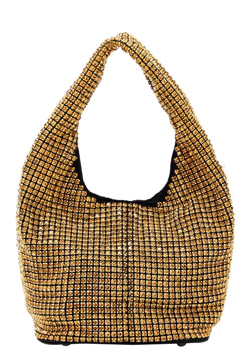 faina Skuldertaske  guld / sort