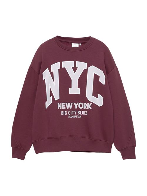 Pull&Bear Sweatshirt  burgunder / hvid