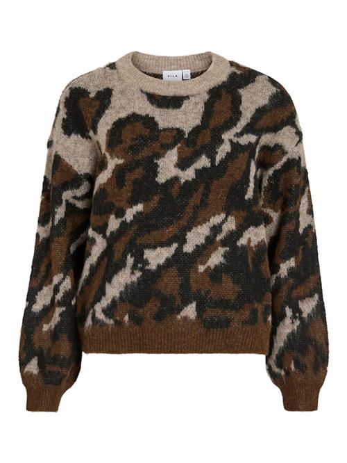 VILA Pullover 'VILoma'  beige / brun / sort