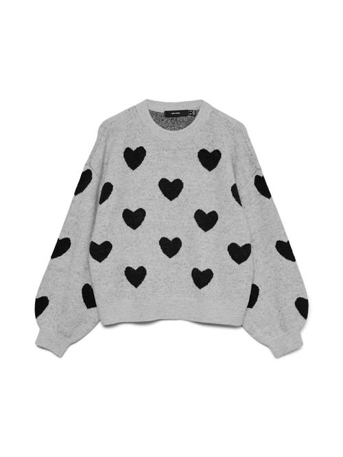VERO MODA Pullover  grå / sort