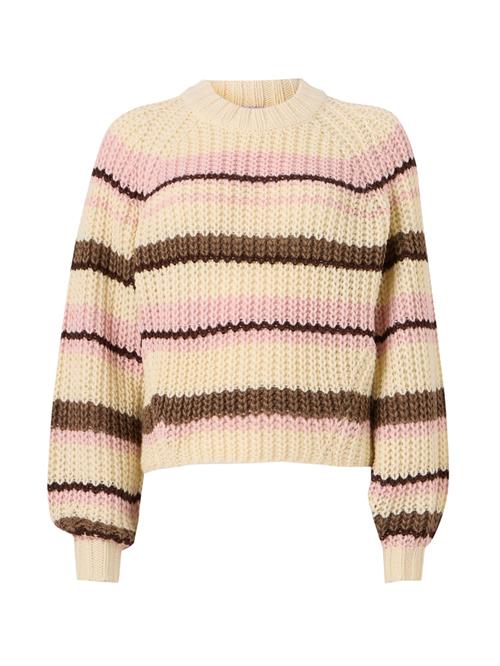 JJXX Pullover 'JXKELLY'  creme / mørkebrun / oliven / lyserød