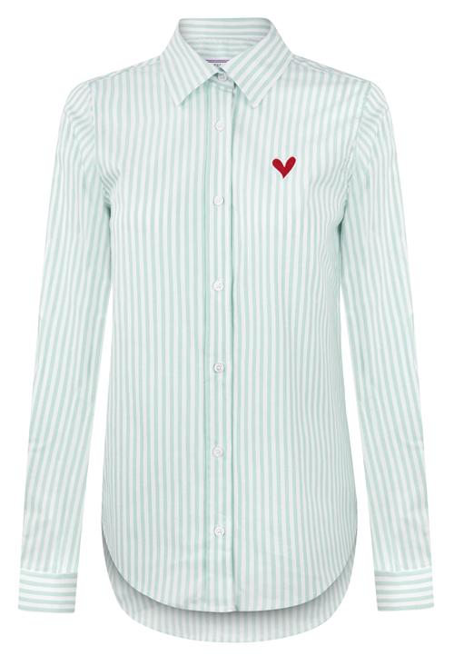 Felix Hardy Bluse  grøn / hvid