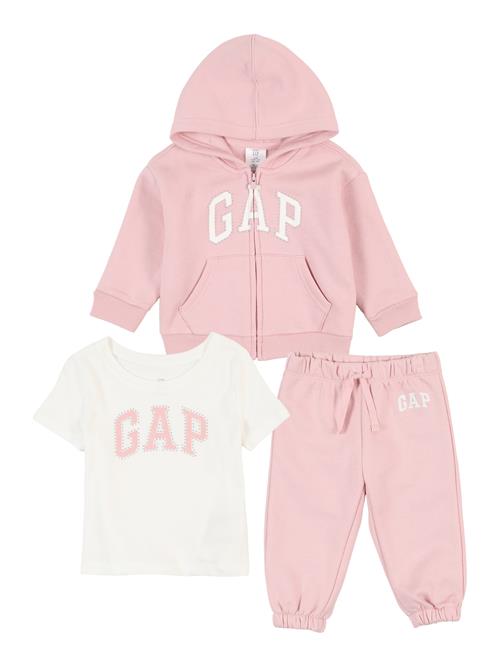 GAP Sæt  lysegrå / pink / hvid