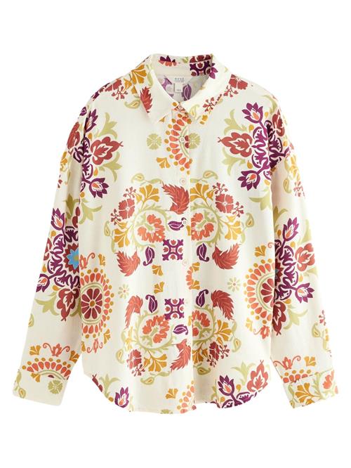 Next Bluse  ecru / brun / lilla