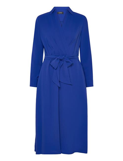 Long-Sleeve Georgette Midi Dress Lauren Ralph Lauren Blue
