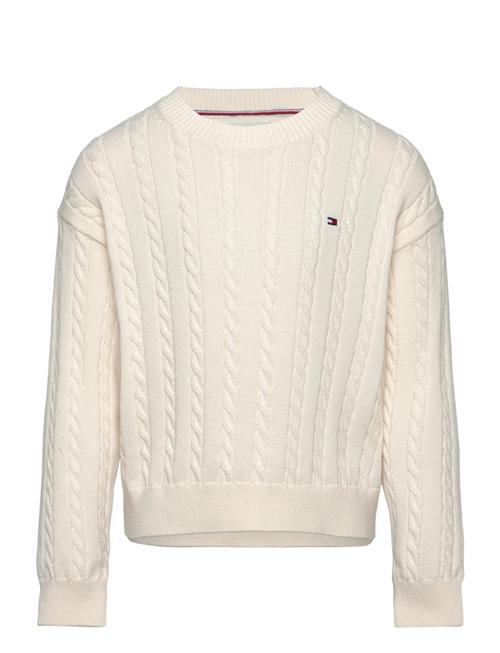Cable Sweater Tommy Hilfiger White