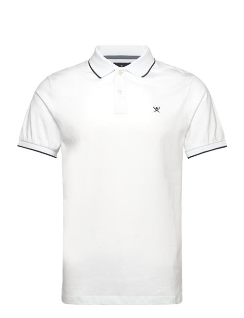 Tipped Jersey Polo Hackett London White