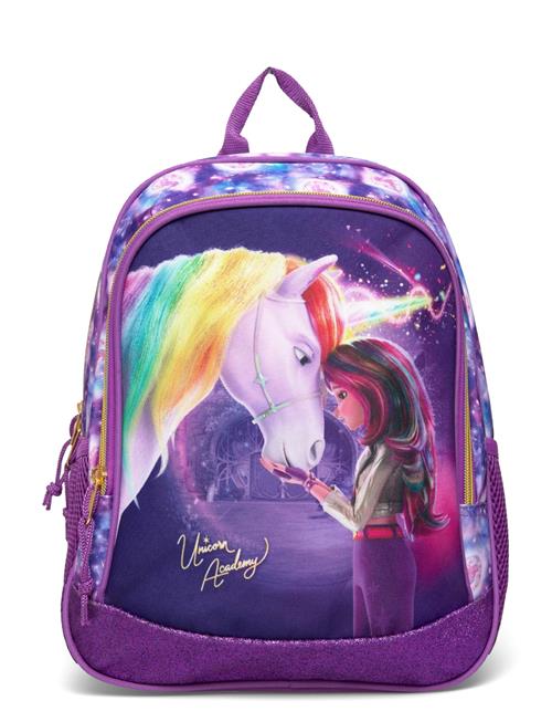 Unicorn Academy, Medium Rygsæk, 35 X 26 X 18 Cm Euromic Purple
