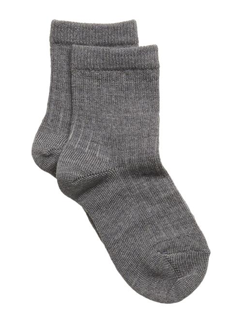 Wool Rib Socks Mp Denmark Grey