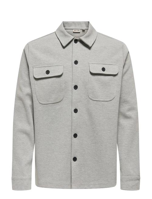 Se Onsnewkodyl Overshirt Sweat Noos ONLY & SONS Grey ved Booztlet