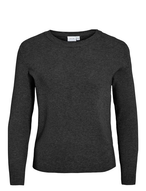 Vicomfy O-Neck L/S Knit Top- Noos Vila Black