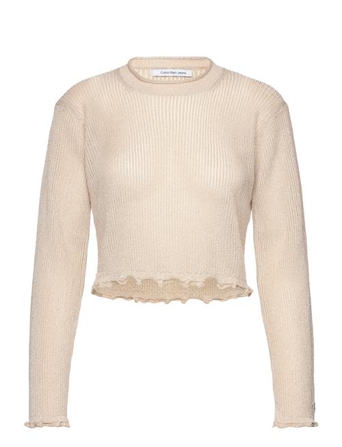Metallic Sweater Calvin Klein Jeans Cream