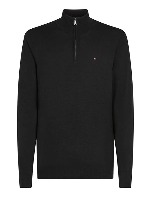 Essential Cotton Zip Mock Tommy Hilfiger Black