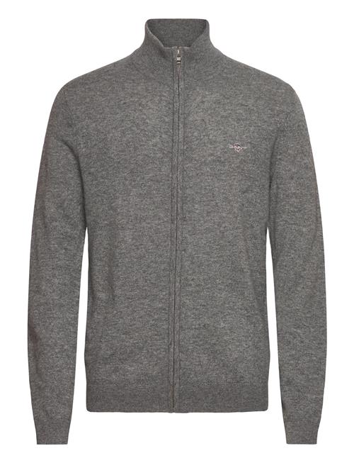 Extrafine Lambswool Zip Cardigan GANT Grey