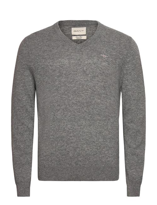 Extrafine Lambswool V-Neck GANT Grey