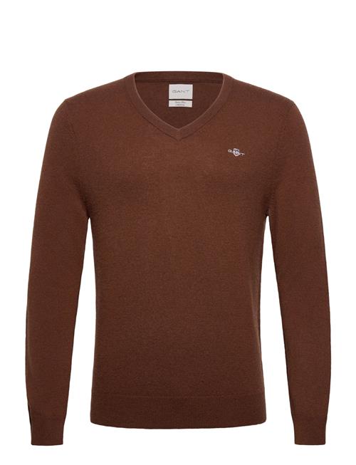 Extrafine Lambswool V-Neck GANT Brown
