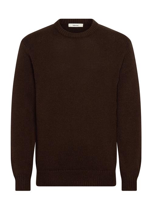 Slhcody Ls Knit Relaxed Crew Neck Noos Selected Brown
