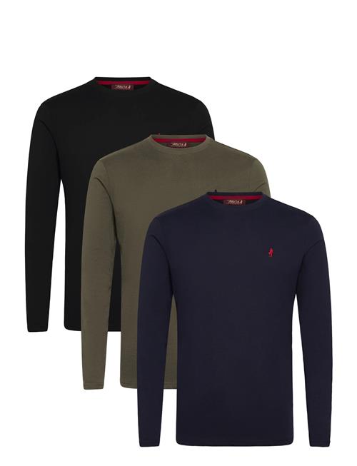 Se Jack Reg Ls 3Pk Mcs M Tee MCS Black ved Booztlet