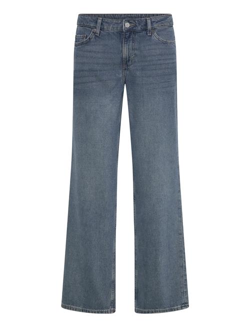 Ample Low Rise Loose Wide Leg Jeans Weekday Blue