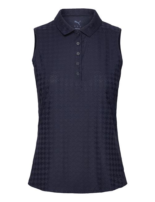 W Houndstooth Sl Polo PUMA Golf Navy
