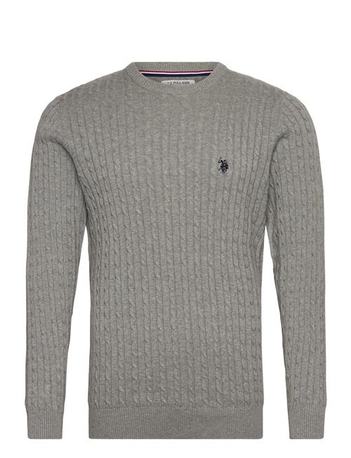 Mads Reg Cot Uspa M Knit U.S. Polo Assn. Grey