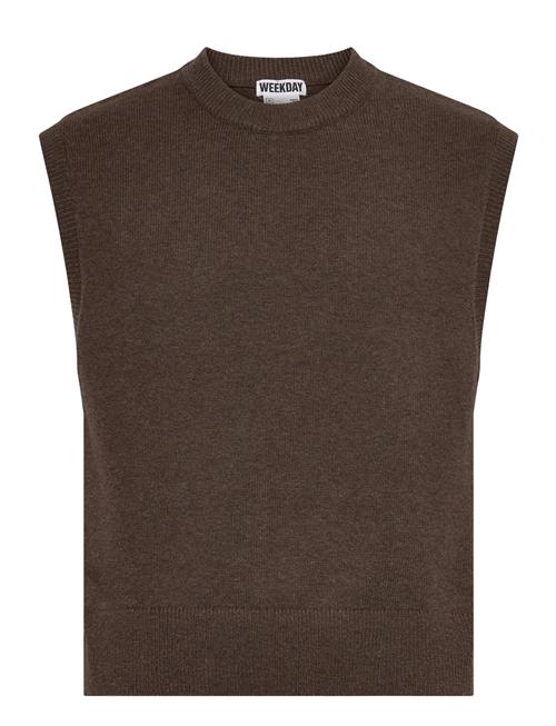 Knitted Vest Weekday Brown