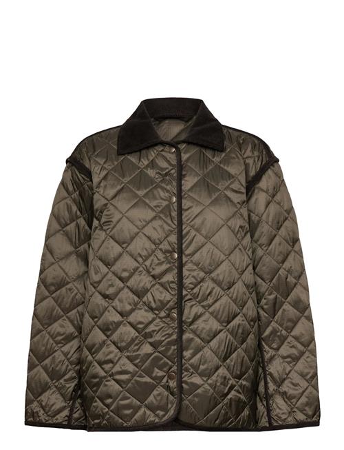 Over D Quilted Liner Jacket Weekday Brown