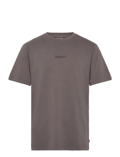 Micro Logo T Shirt Superdry Grey