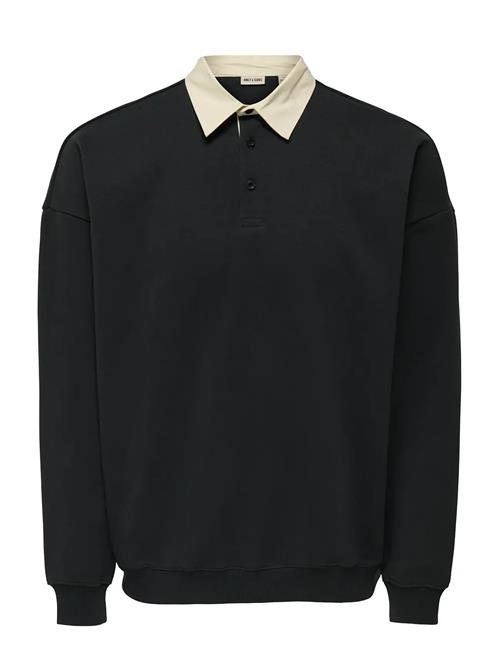 Onsjeffrey Vtg Ls Rugby Solid Polo ONLY & SONS Black