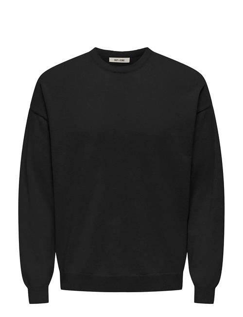 Onsjob Rlx Ls Boucle Crew Knit ONLY & SONS Black