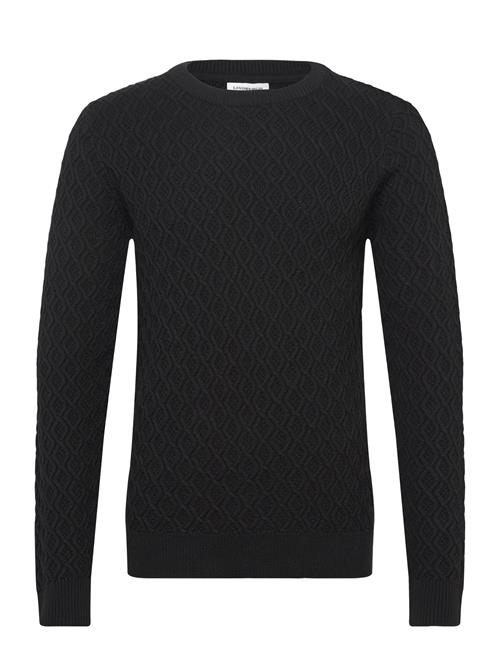 Recycle Structure Knit O-Neckrecycle Structure Knit O-Neck Lindbergh Black