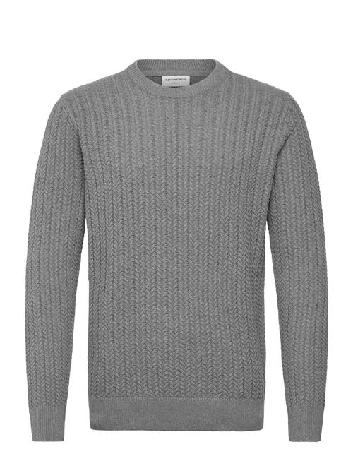 Recycle Structure Knit O-Neckrecycle Structure Knit O-Neck Lindbergh Grey