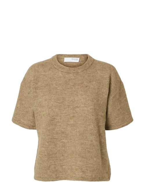 Se Slflulu 2/4 Knit O-Neck Noos Selected Beige ved Booztlet