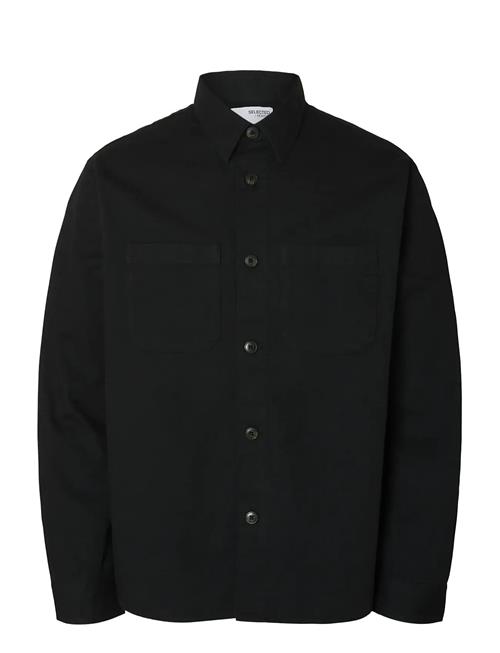 Slhtravis Twill Overshirt Ls Noos Selected Black