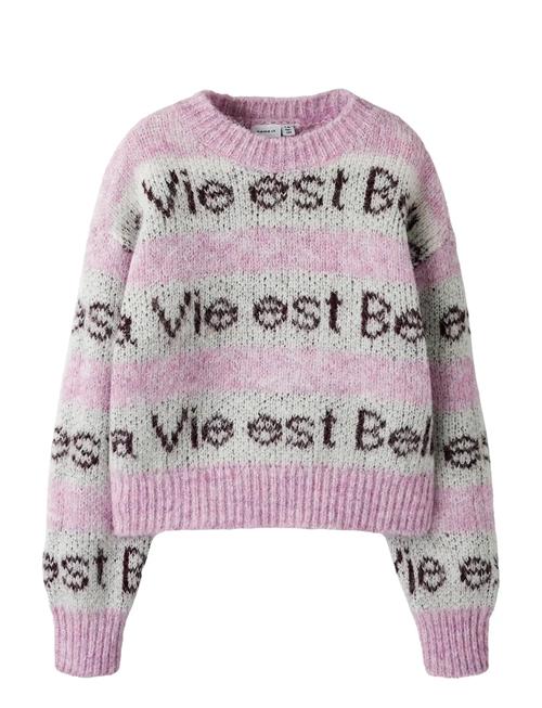 Nkfnala Ls Knit Name It Pink